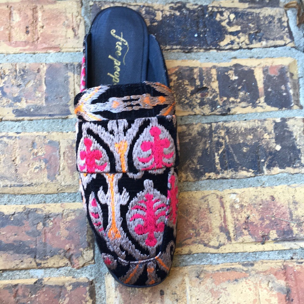 Free people at ease brocade loafers new in box 7 7.5 boho whimsygoth steampunk